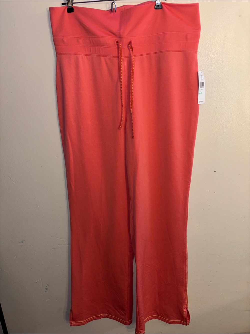 Women's Wide-Leg Drawstring Pants — Coral